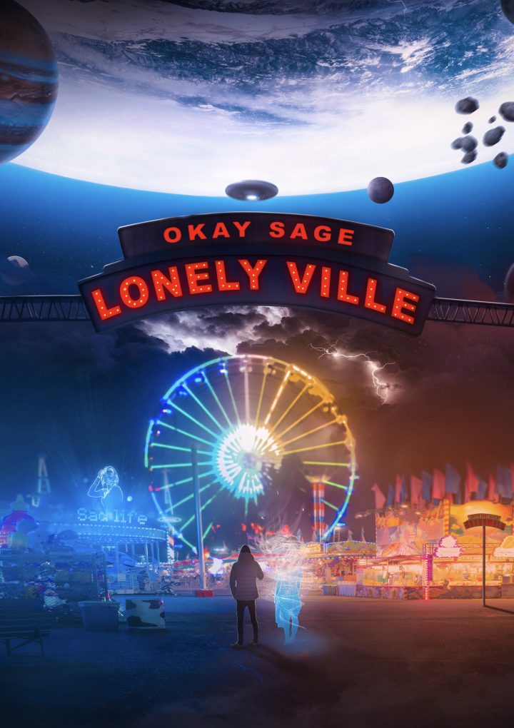 Compiled with 15 tracks that bring a message of realness and rawness, ‘Lonely Ville’ is the first pro level album release from ‘Okay Sage’